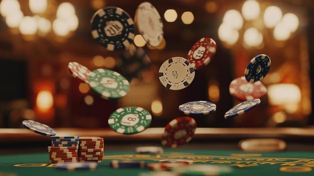 baccarat card shoe with dealt cards showing player and banker hands